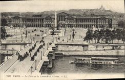 CPA Paris La Place de la Concorde et la Seine 