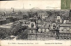 CPA Paris Panorama des Huit Ponts 