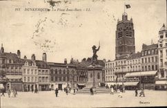 CPA Dunkerque La Place Jean Bart 