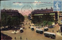 CPA Paris L'Avenue de l'Opera prise de l'Hotel du Louvre 