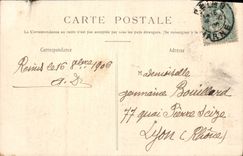 CPA Reims Eglise Saint Remi Petit Portail 