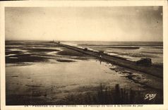 CPA Passage du Gois Vendee Le Passage du Gois a la tombee du jour 
