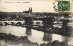 CPA Tours Vue generale 