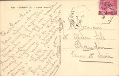 CPA Granville Apres l'orage Bateau de peche