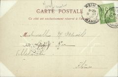 CPA Reims Vue prise de la Gare 