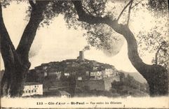 CPA Cote d'Azur St Paul Vue entre les Oliviers 