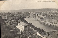 CPA Epinal Perspective sur la Moselle 
