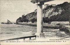 CPA Biarritz La Cote Basque vue de la Pergole de l'Etablissement des Bains 
