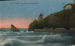 CPA Biarritz Les Rochers de la Villa Belza 