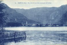 CPA Nantua Ain Un coin du Lac et les montagnes de Colliard 