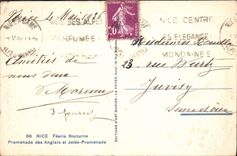 CPA Nice Feerie Nocturne Promenade des Anglais et Jetee Promenade 