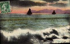 CPA Cannes Coucher de Soleil 