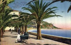 CPA Menton Garavan et les Fochers Rouges 