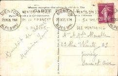 CPA Menton Garavan et les Fochers Rouges 