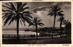 CPA Nice Coucher de Soleil 