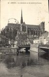 CPA Amiens La Cathedrale vue des bords de la Somme 