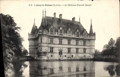 CPA Azay le Rideau I et L Le Chateau Facade Ouest 