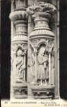 CPA Cathedrale de Chartres Base d'un Pilier du Porche Nord 