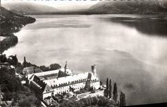 CPA L'Abbaye d'Hautecombe et le Lac du Bourget Savoie 