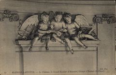 CPA Maison Laffitte Le Chateau le Grand Escalier d'Honneur Groupe d'Enfants 