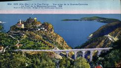 CPA Eze Alp Mar et le Cap Ferrat Vue prise de la Grande Corniche 