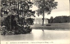 CPA Environs de Compiegne Chateau de Francport et l'Etang 