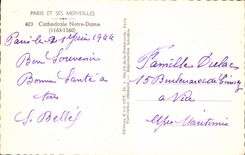 CPA Paris et ses Merveilles Cathedrale Notre Dame 