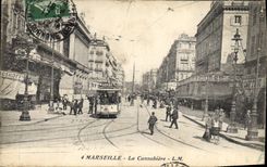 CPA Marseille La Cannebiere Tramway)