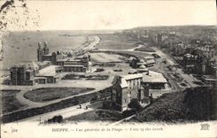 CPA Dieppe Vue generale de la Plage 