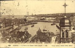CPA Dieppe Le Port et le Clocher Saint Jacques 