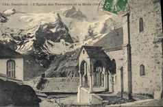 CPA Dauphine l'eglise des Terrasses et la Meije 