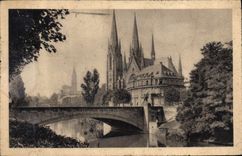 CPA Strasbourg Eglise Saint Paul et Cathedrale 