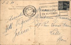 CPA Strasbourg Eglise Saint Paul et Cathedrale 