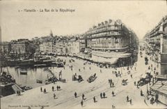 CPA Marseille la Rue de la Republique 