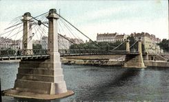 CPA Lyon La passerelle suspendue du Midi
