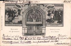 CPA Basilique de Domremy Fresque et Autel de la Crypte 