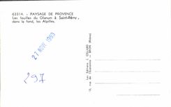 CPM Paysages de Provence Les Fouilles de Glanum a Saint Remy dans le fond les Alpilles 