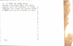 CPM Le Pont du Gard Gard Aqueduc romain construit avant l'ere chretienne sur l'ordre d'Agrippa pour 