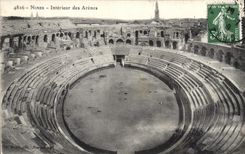 CPA Nimes Interieur des Arenes 