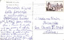 CPA Treguier C du N la maison de Renan 