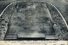 CPA Foret de Compiegne Clairiere de l'Armistice la Dalle centrale Mages Architecte 