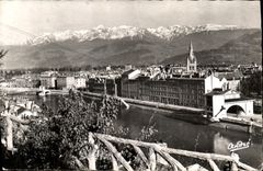 CPA Les Belles Alpes Francaises Grenoble vue generale et la chaine de Belledonne 