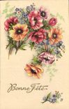 CPA Bonne Fete Fleurs