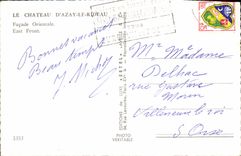 CPA Le Chateau d'Azay le Rideau Facade Orientale East Front