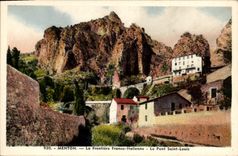 CPA Menton la Frontiere Franco Italienne le Pont Saint Louis 