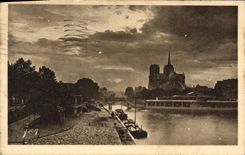 CPA Paris en Flanant Crepuscule sur Notre Dame 