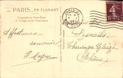 CPA Paris en Flanant Crepuscule sur Notre Dame 