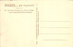 CPA Paris en Flanant le palais de justice et le Pont au Change 