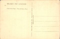 CPA Musee du Louvre Leonard de Vinci Tete de Sainte Anne 