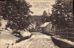 CPA Peira Cava Environs de Nice interieur du Village en hiver 